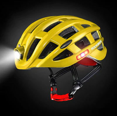 Casco con alarma de luz de advertencia para bicicleta