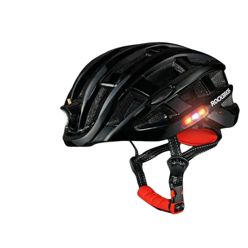 Casco con allarme luce di avviso per bicicletta