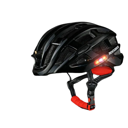 Casco con alarma de luz de advertencia para bicicleta