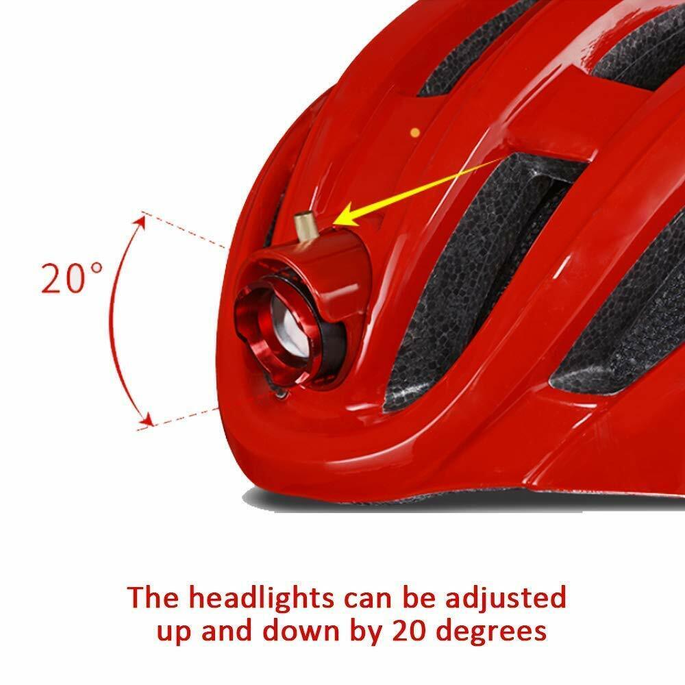 Casco con allarme luce di avviso per bicicletta